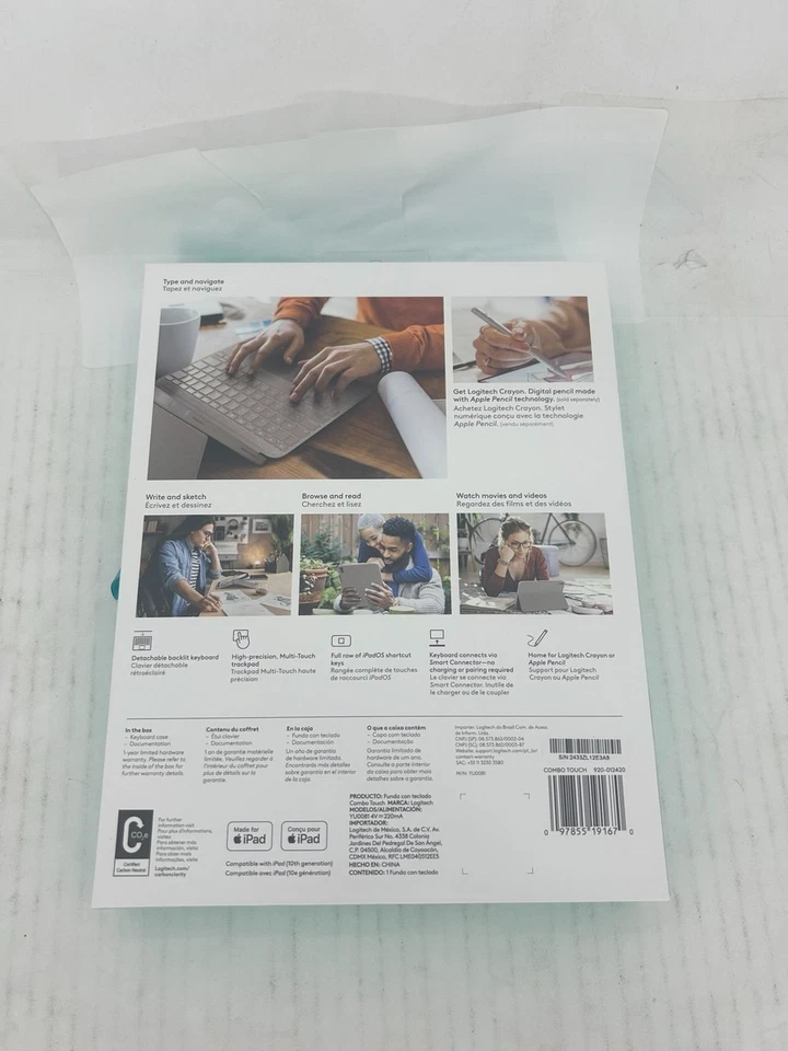 Logitech - Combo Touch Keyboard and Trackpad Case for Apple iPad - Image 2 of 3