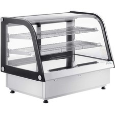34 1/2" Black Curved Refrigerated Drop-In Countertop Bakery Display Case