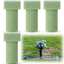 4 PCS Floral Foam Vase Insert 3.25x6 Inch Cemetery Inserts for Grave Decoration