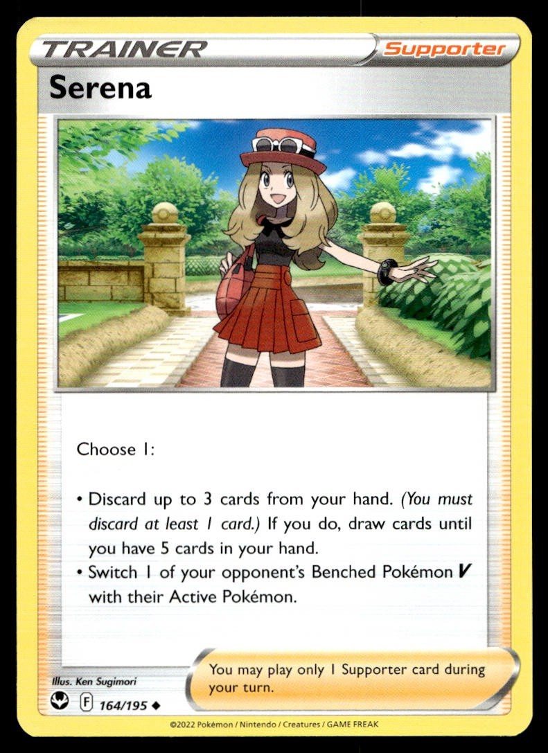 Serena 164/195 Pokemon Card Silver Tempest Uncommon Trainer Lightly Played DT