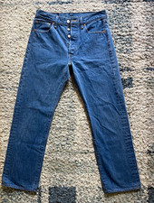 Levi's 501 30x30 Men  s Blue Medium Wash Denim Jeans Straight Leg Button Fly