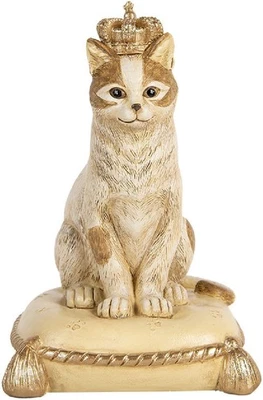 Clayre & Eef 6PR5644 Spardose Katze Beige 13x13x20 cm - Bild 1 von 4