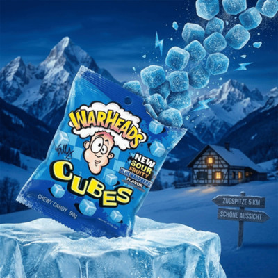 Warheads Cubes | Blue Raspberry