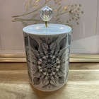 Hutschenreuther Selb Porzellan Dose Hans Achtziger Design Glas Knauf 60-er Jahre