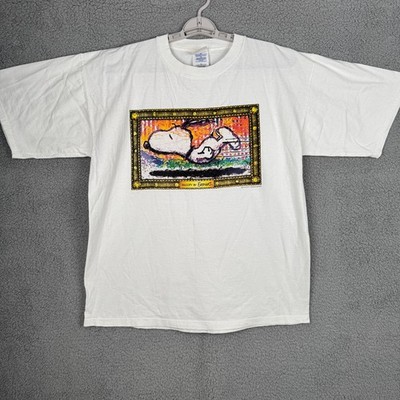 Vintage Snoopy 'AS THE SUN SETS SLOWLY' by Tom Everhart Art Shirt Size XL