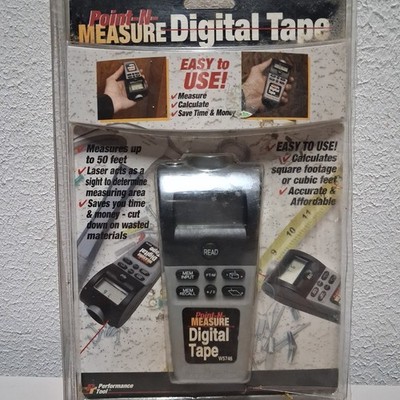 2004 Point N Measure Digital Tape Measure Calculate Square Footage W5746 NOS 