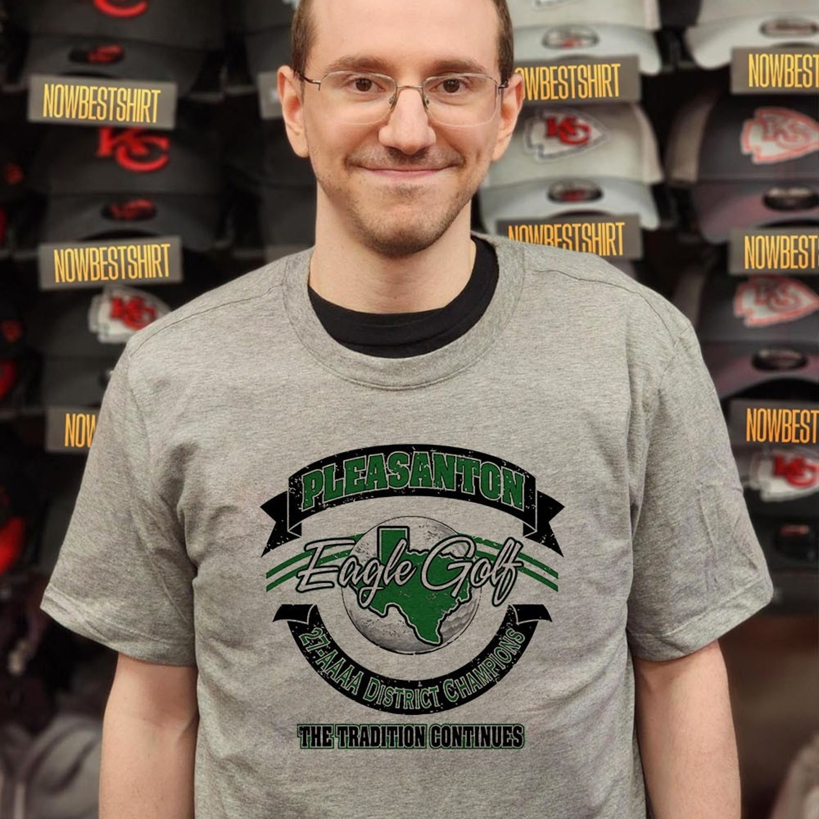 Pleasanton Eagle Golf 2026 District Champions Vintage Graphic Tee Mens T-Shirt
