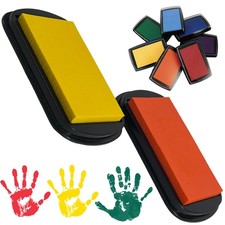 7 Washable Ink Pads for Rubber Stamps, Letter Stamps, Paw Print Stamp Pad For...