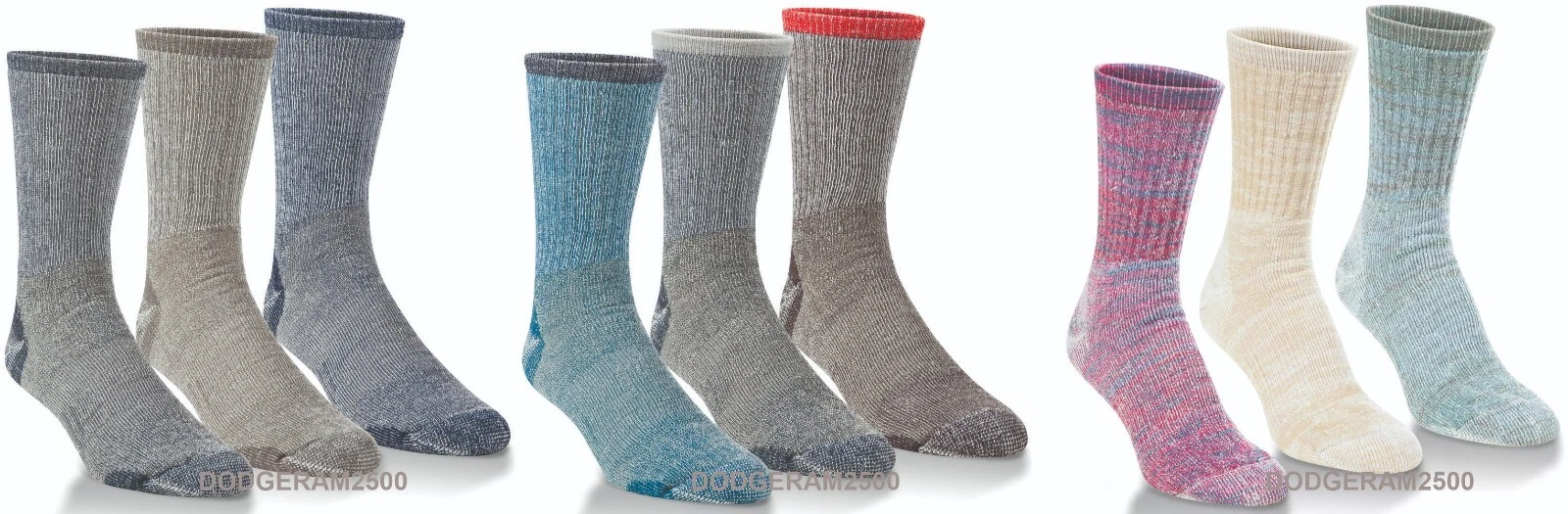 Omniwool Merino Wool Medium Hiker Socks - 3 pairs Men's/Women's