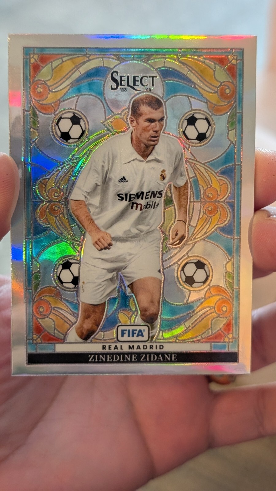 2023-24 Select FIFA Zinedine Zidane #27 Stained Glass Case Hit SSP