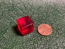 Blank Dice - D6 16mm - Transparent - Red Six Sided Counting Cube Tabletop RPG
