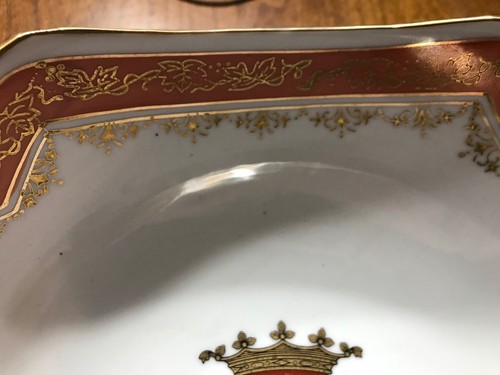 Arco ATQ Chelsea Derby Porcelana Real Escudo de Armas Tazón Pintura Vibrante - Astillado - Imagen 3 de 12
