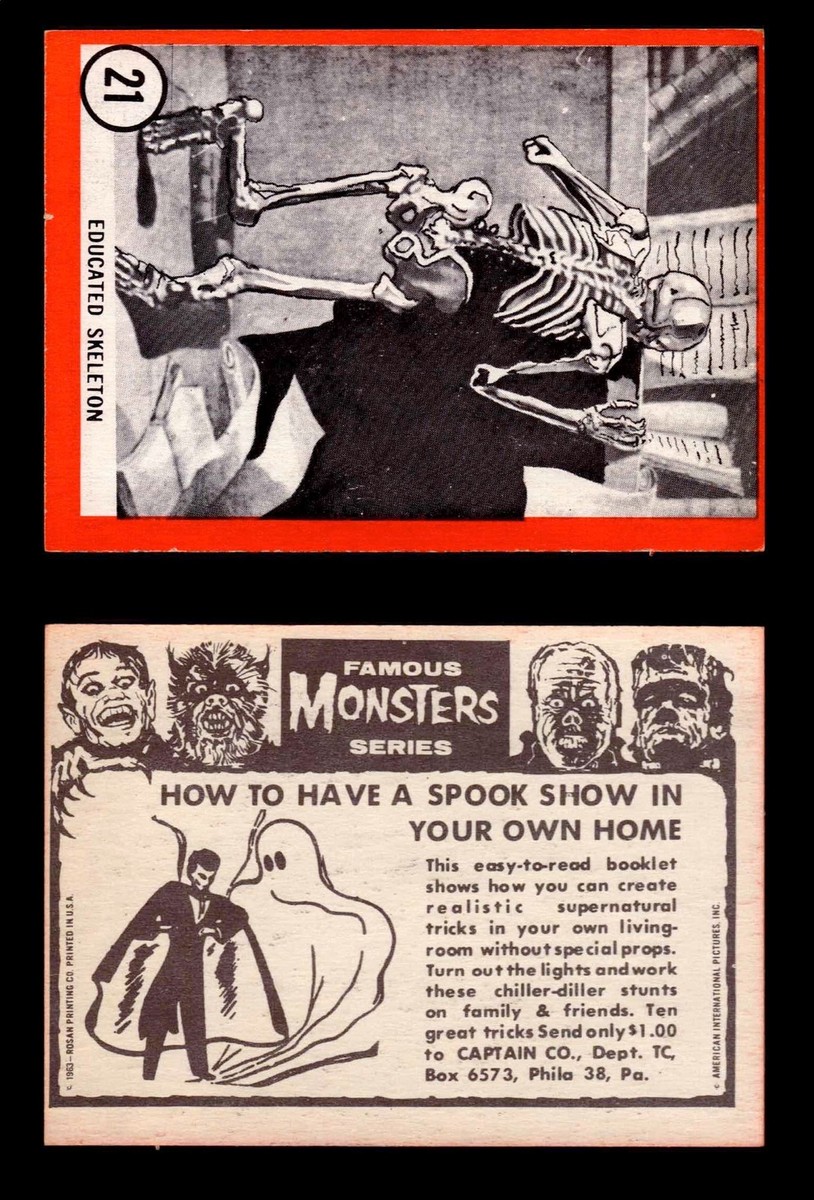 Famous Monsters 1963 Vintage Trading Cards You Pick Singles #1-64