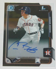 2015 Bowman Chrome Draft On Card Auto #BCA-CBI - Conor Biggio * Astros
