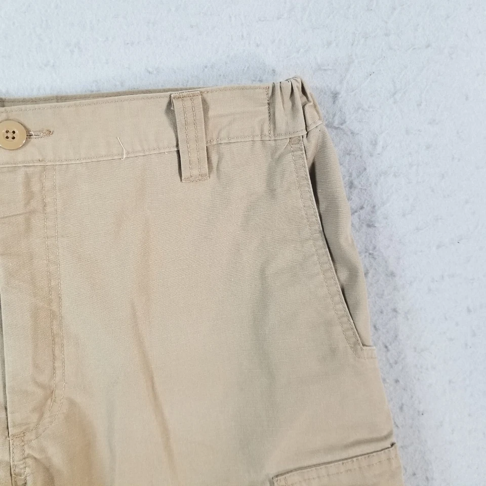 LAPG Carga Senderismo Pantalones Cortos Hombre 36x 10.5 Caqui Beige Confort Cintura Ripstop Exterior Foto 3 de 4