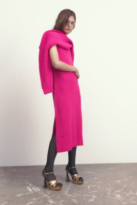 NWT ZARA SLEEVELESS KNIT DRESS FUCHSIA - REF. 3519/139 S $59 | eBay