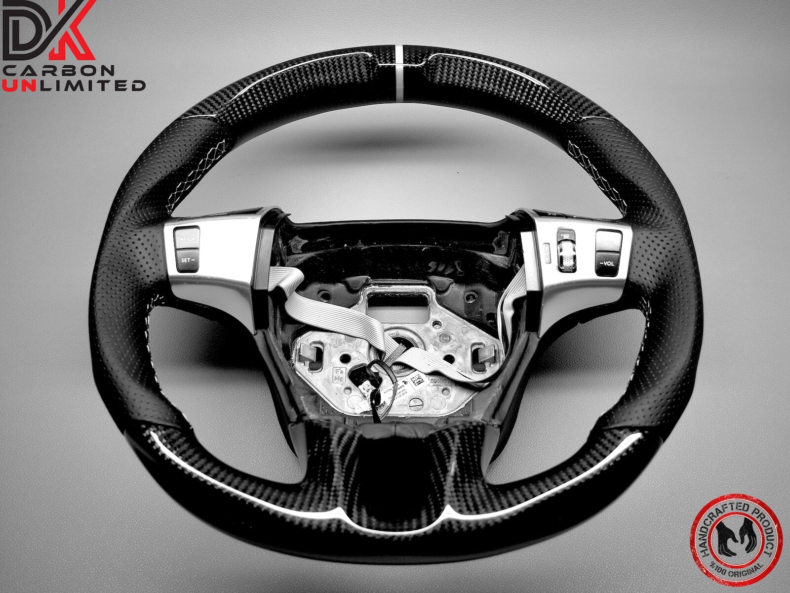 Bentley Flying Spur Continental GT 2011 2018 White Ring Carbon Steering Wheel v2