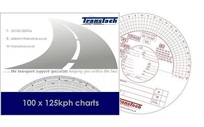 125 Kph RED Tachograph Combi Charts, 100 per box; certified to ISO9001 - Image 1 of 2