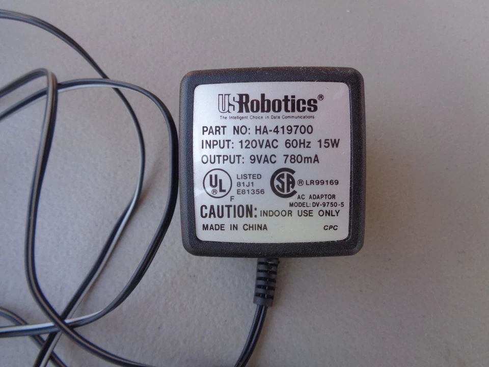 US Robotics P/N: HA-419700 AC Adapter for use w/ Modem - Image 2 of 3