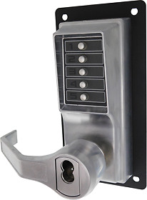 LP1000 Series Mechanical Pushbutton Exit Trim, Satin Chrome