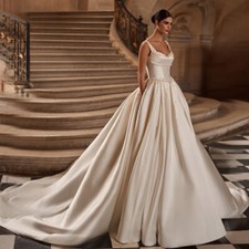 Sweetheart A-Line Wedding Dress 2024 Sleeveless Vintage Princess Bride Gown
