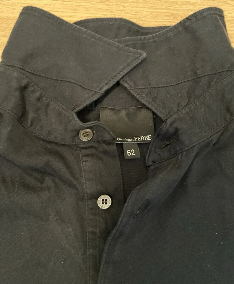 Polo Gianfranco Ferre talla 62 negro 100% algodón hecho en Italia Foto 2 de 4