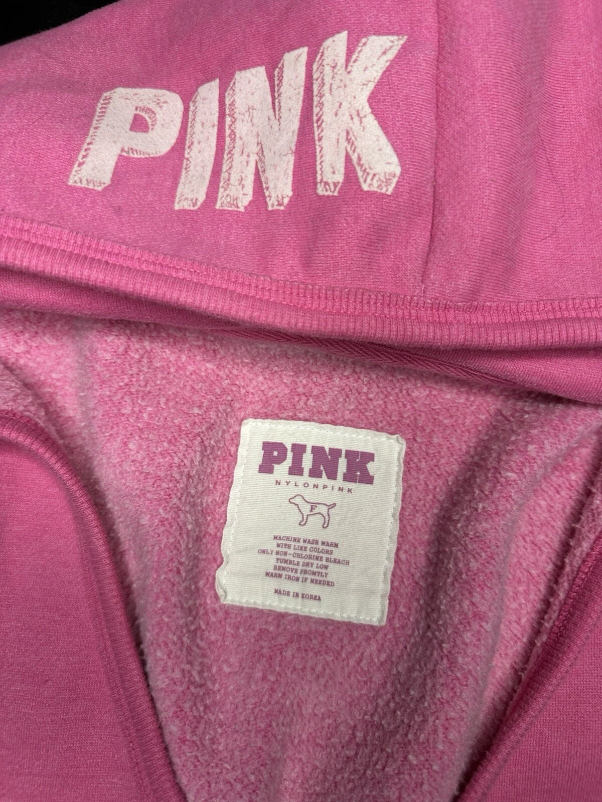 UNDERCOVER Maglione senza maniche con cappuccio Victoria's Secret rosa Y2K