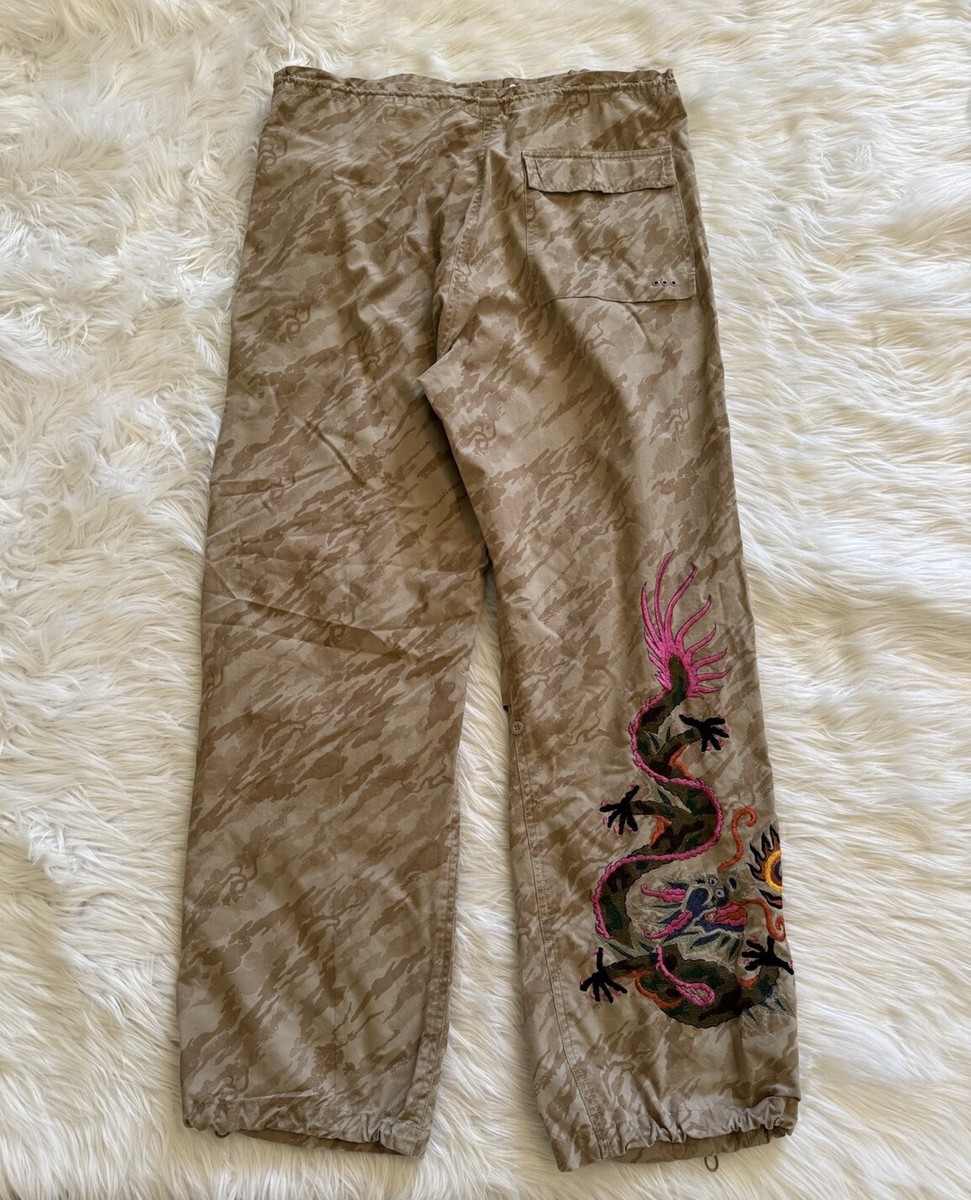 Maharishi Camouflage Bonsai Pants Dragon Embroidered Tan Camo
