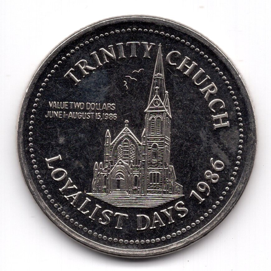 1986 Saint John NB Trade Dollar Token New Brunswick Loyalist Days