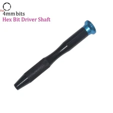 Precision Bit Driver, Aluminum For Hex 4mm Screwdriver Bits Black / Blue Micro