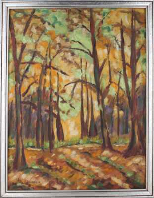 Karl Schöppler (1905 - 1978) - Waldlandschaft Ölgemälde