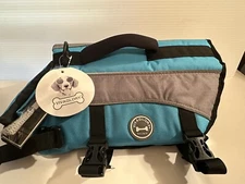 Dog Life Jacket, Swimming Life Jackets  VIVAGLORY Sports Style, Medium, Blue