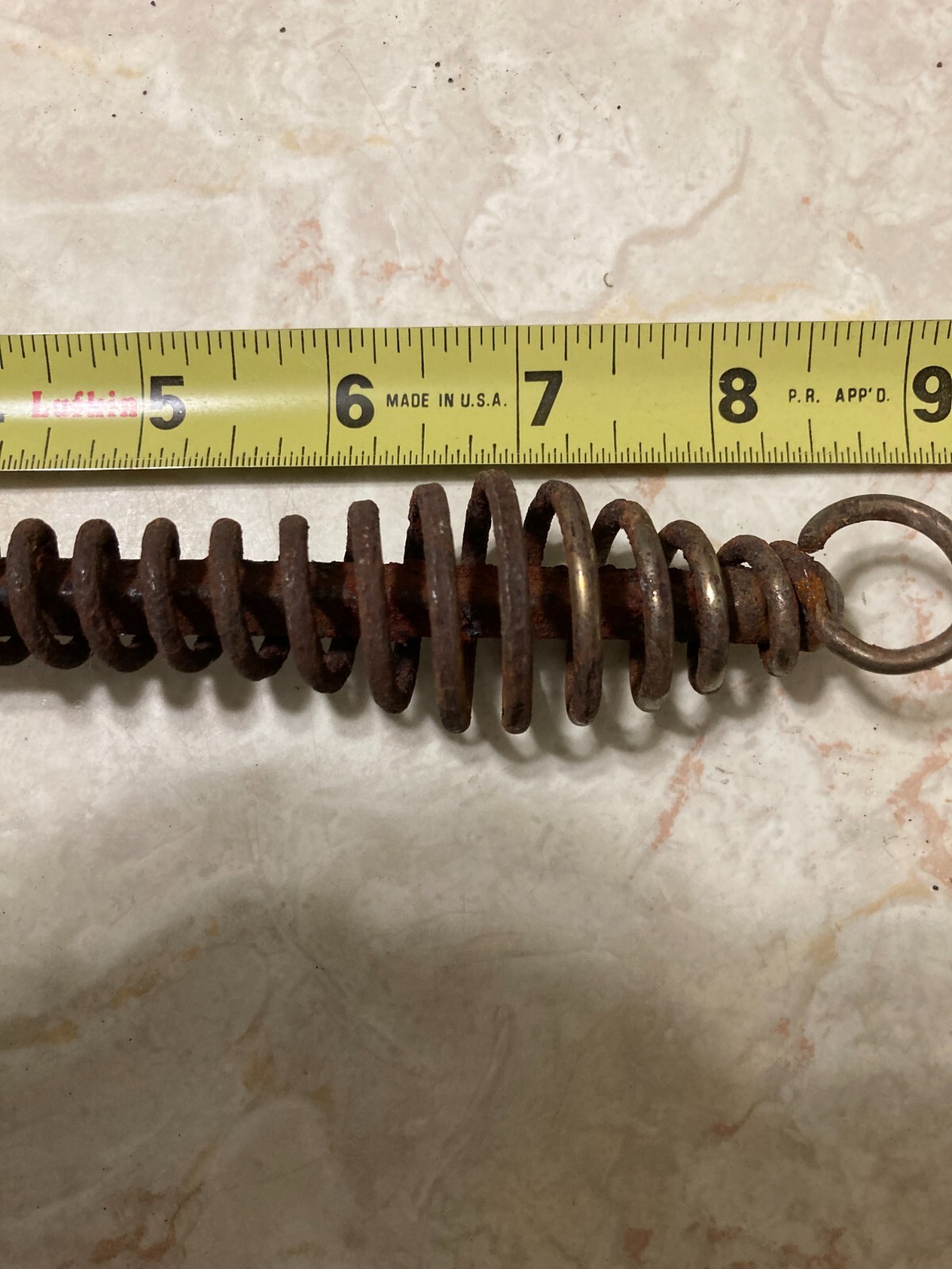 Vintage Rustic Cast Iron Wood Coal Cook Stove Lid Lifter Coil Spring