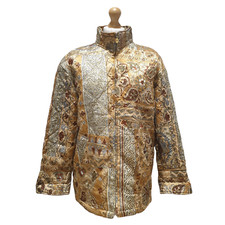 Lightweight Gold Quilted Jacket Women's Gerry Weber Paisley Full Zip Uk S Eu 36
