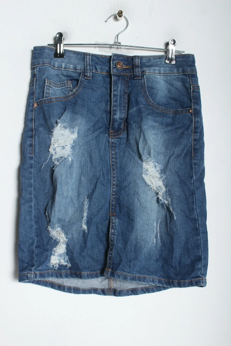 Supre ripped cheap denim skirt