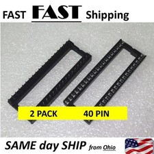 2 PACK ---  40 Pin DIP40 Integrated Circuit IC Sockets Adaptor Solder Type