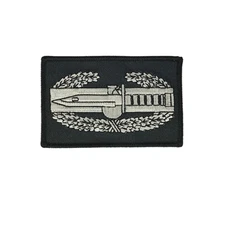US ARMY COMBAT ACTION BADGE PATCH - SILVER AND BLACK - Veteran Owned Business.