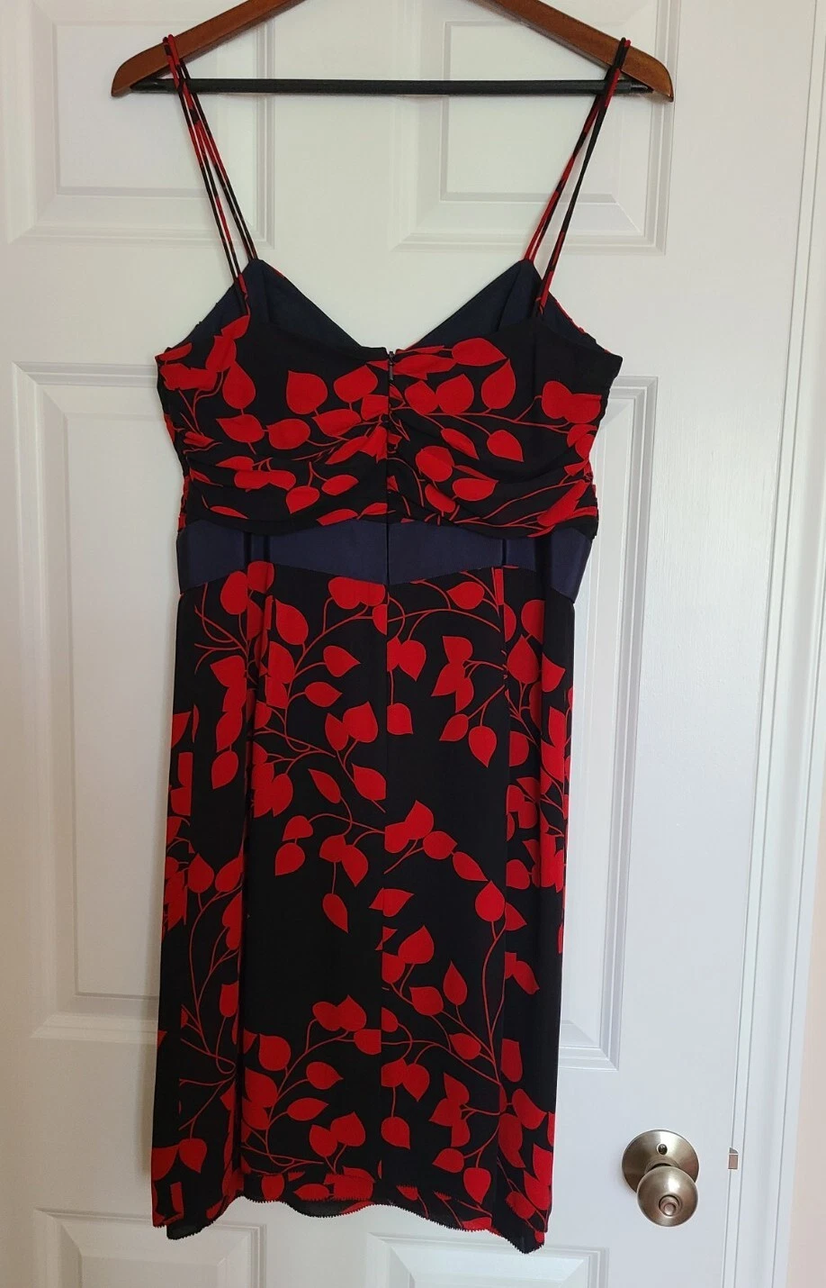 Abito tubino in seta floreale rosso nero Tory Burch us intime ottimeioni condiz t