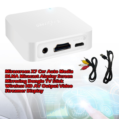 X7 Mirascreen Voiture Media Airplay Écran Dongle Sans Fil AV HDMI WiFi Lecteur