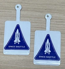 Vintage Space Shuttle 2” Metal Plated Lapel Pin NASA United States White Blue