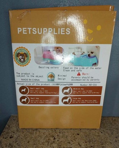 NEW Feeder Dog Cat Double Feeding Bowls Stainless Steel Pet Bowl Water Food Dish - Picture 6 of 7