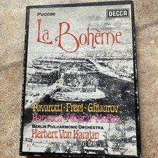 RARE COFFRET CASSETTES X 2 AUDIO K7 MC - LA BOHÈME - LUCIANO PAVAROTTI