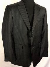Claiborne Components Men's Sz 42 S Quality Suit Blazer Jacket Striped 100 Wool