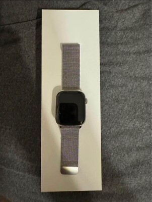 Apple Watch Series 9 45mm Stainless Steel Case with Milanese  display picture 2