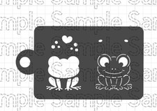 Cute Frog - Face Painting STENCIL