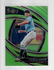 TYLER GLASNOW 2020 PANINI SELECT NEON GREEN PRIZM CARD #183  /99