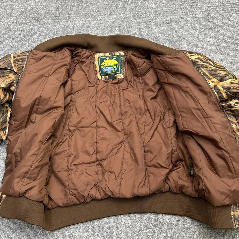 Hodgman Mossy Oak Shadow Grass Camo Jacket Bomber Mens Medium Hunt Full Zip - Image 2 of 4