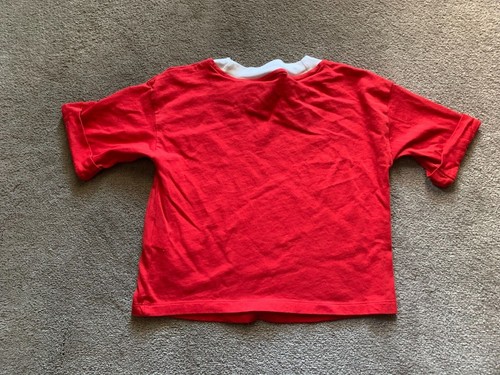 Adidas Women's Originals Crop Top Red Trefoil Tee Shirt size XS FM3258 - Picture 2 of 3