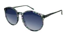 Vintage Tura 550 Green Purple Translucent Round Sunglasses Japan W NEW LENSES 