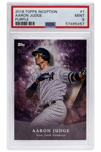 2018 Topps Inception YANKEES Aaron Judge Purple /150 PSA 9